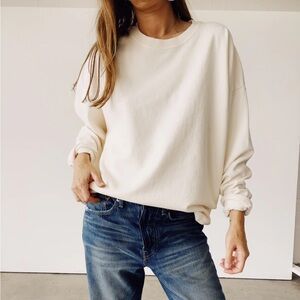 The Hey Gang Boxy Sweatshirt, Natural, Size 1 BNWT